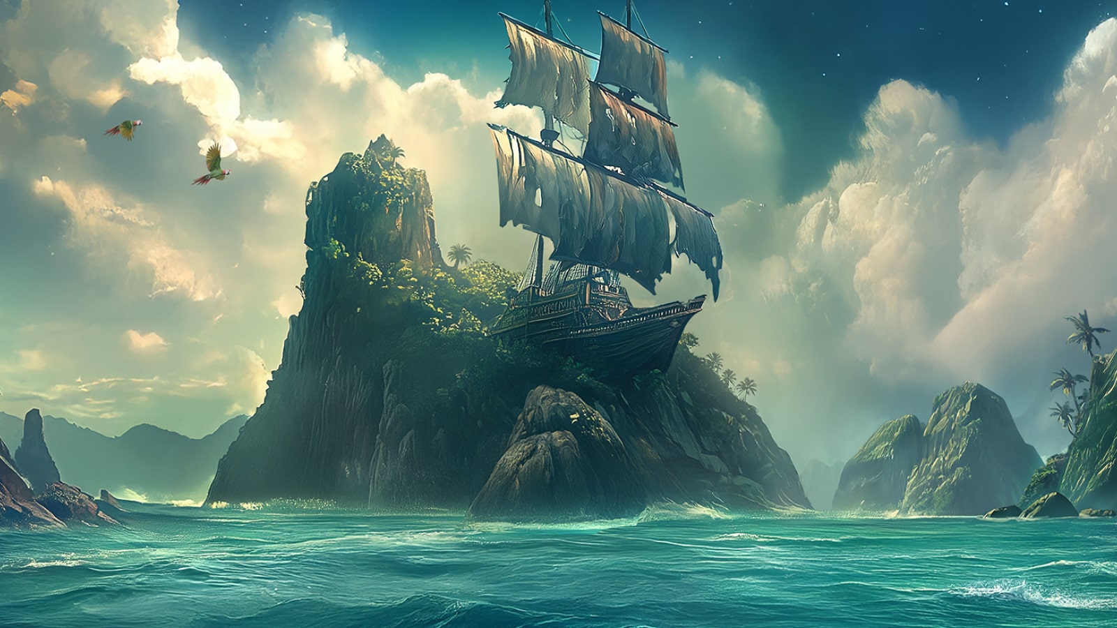 4 Pirate Chests